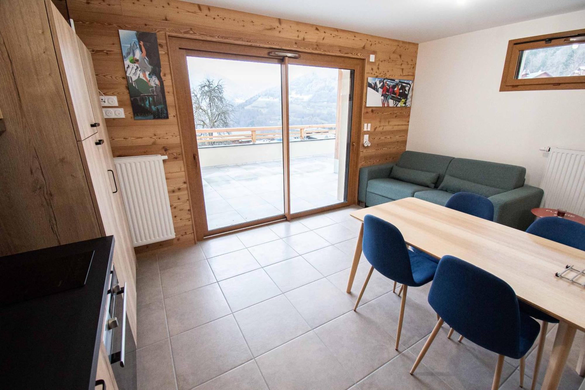 Dans Residence Neuve Le Snow Roc Sur Les Pistes, Grand Studio Cosy 5 Pers Avec Terrasse Panoramique, Sauna, Wifi Saint-Jean-dʼAulps 外观 照片