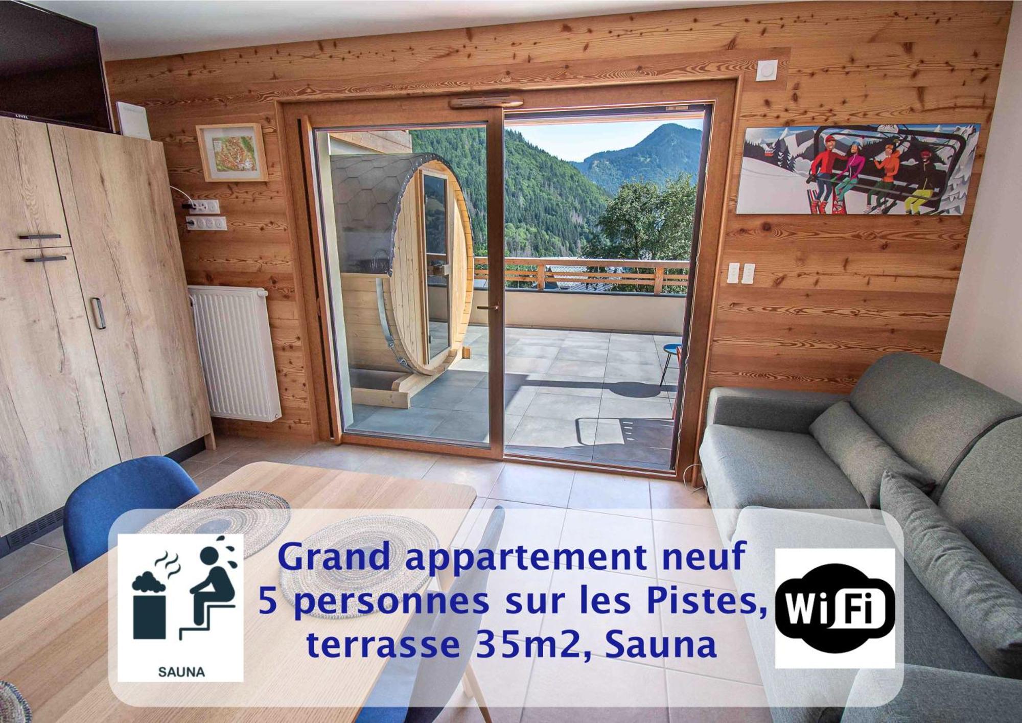 Dans Residence Neuve Le Snow Roc Sur Les Pistes, Grand Studio Cosy 5 Pers Avec Terrasse Panoramique, Sauna, Wifi Saint-Jean-dʼAulps 外观 照片
